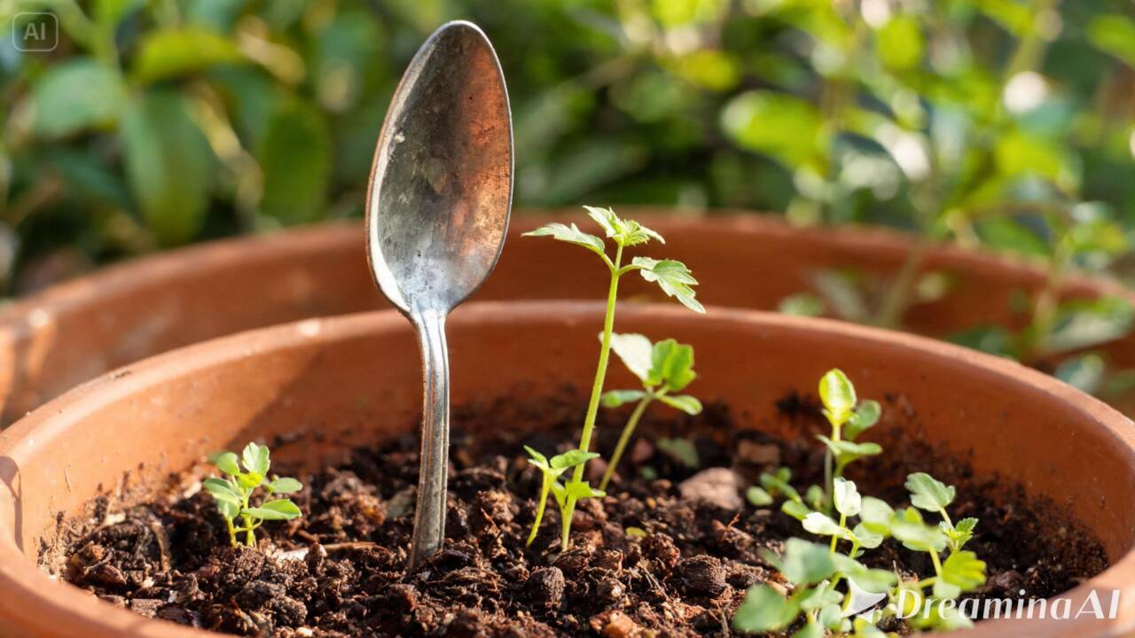 Colher velha pode virar placa para plantas. Aprenda a reaproveitar o talher e criar identificadores personalizados para vasos e canteiros.