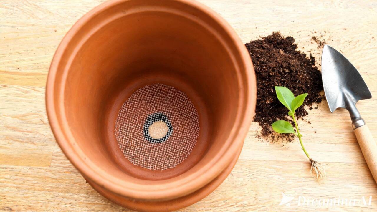 Tela no fundo do vaso pode ter uma função simples. Veja como reaproveitar esse material sem comprometer a drenagem das plantas.