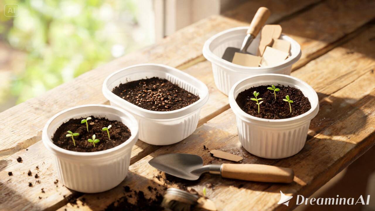 Uma embalagem que iria para o lixo pode ganhar espaço na jardinagem. Veja como reaproveitar o pote de margarina com segurança.