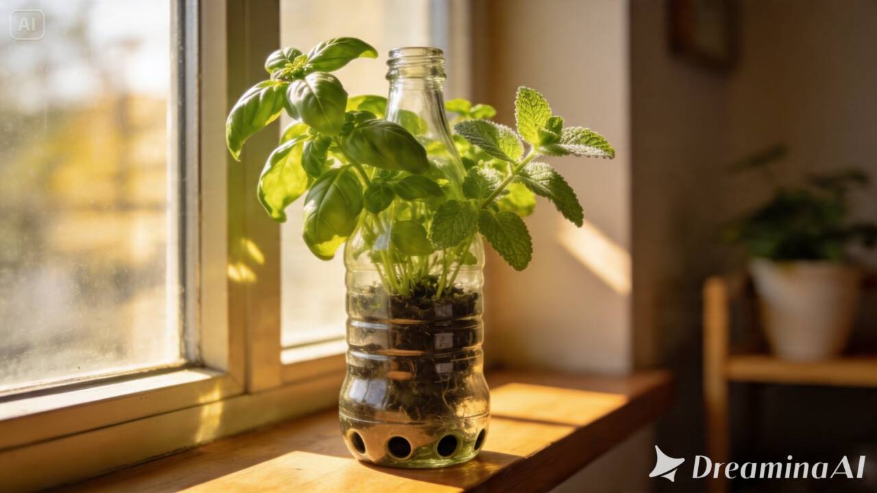 Transforme uma garrafa de vidro em um recipiente para ervas e dê novo uso ao objeto. Saiba quais plantas escolher e como evitar excesso de água.