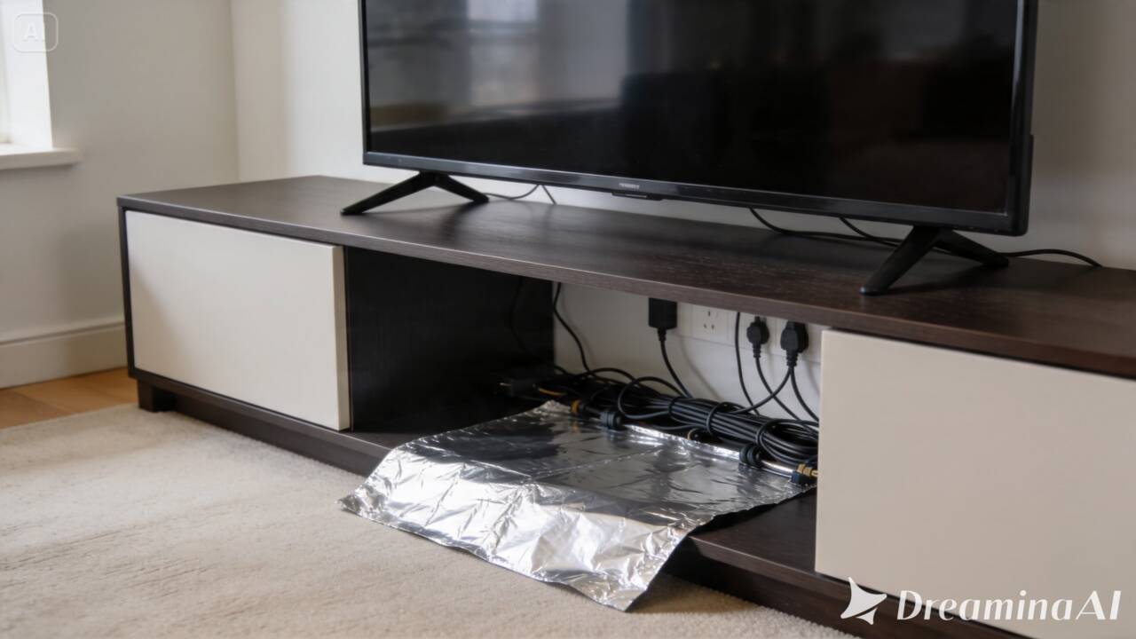 Por que colocar papel-alumínio embaixo da televisão? Entenda a possível função do truque e os cuidados necessários ao usar alumínio perto de eletrônicos.