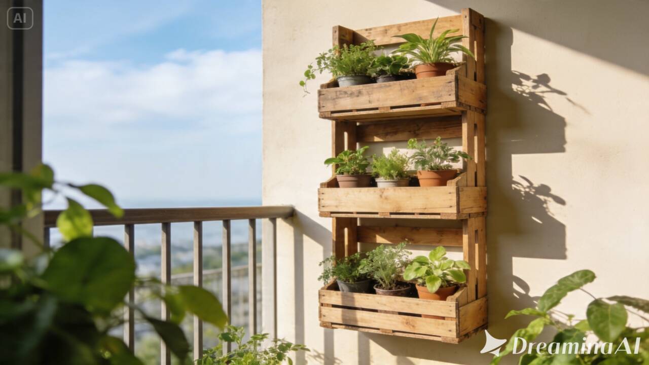 Antes de descartar uma caixa de feira, veja como ela pode virar uma estante para plantas e ajudar a liberar espaço no chão