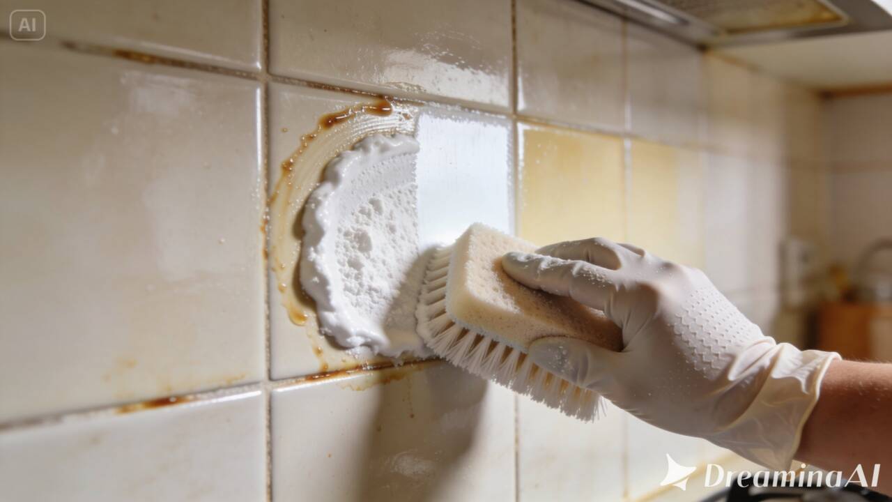 Como tirar gordura dos azulejos da cozinha? Veja uma alternativa simples com bicarbonato e os cuidados necessários para não danificar a superfície.