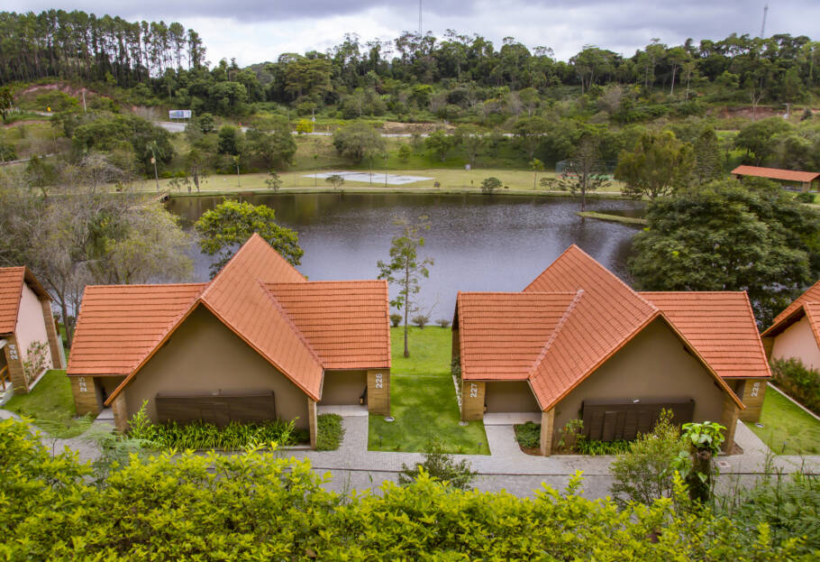 Vista dos chalés do Eco Lodge Natureza