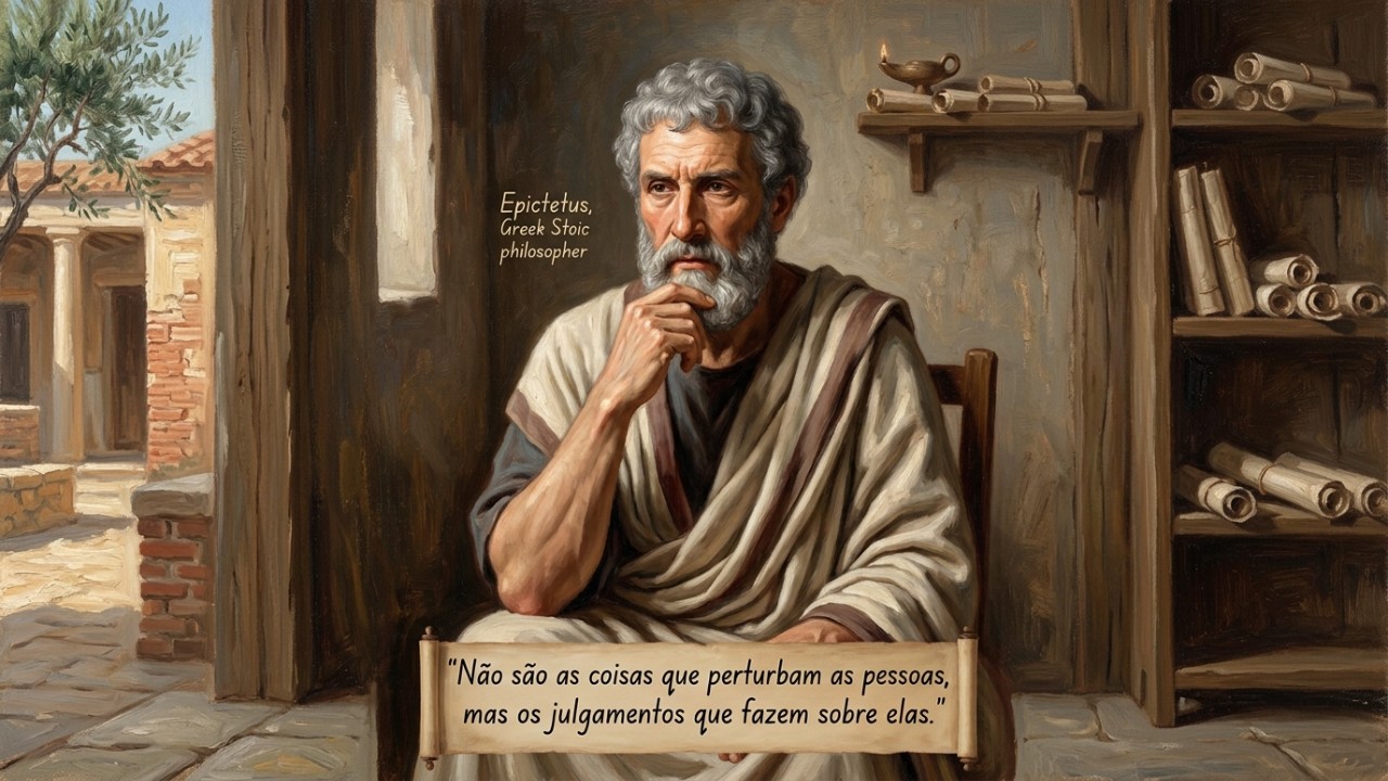Os eventos externos não geram sofrimento direto, pois a perturbação surge inteiramente da nossa própria percepção sobre os acontecimentos.