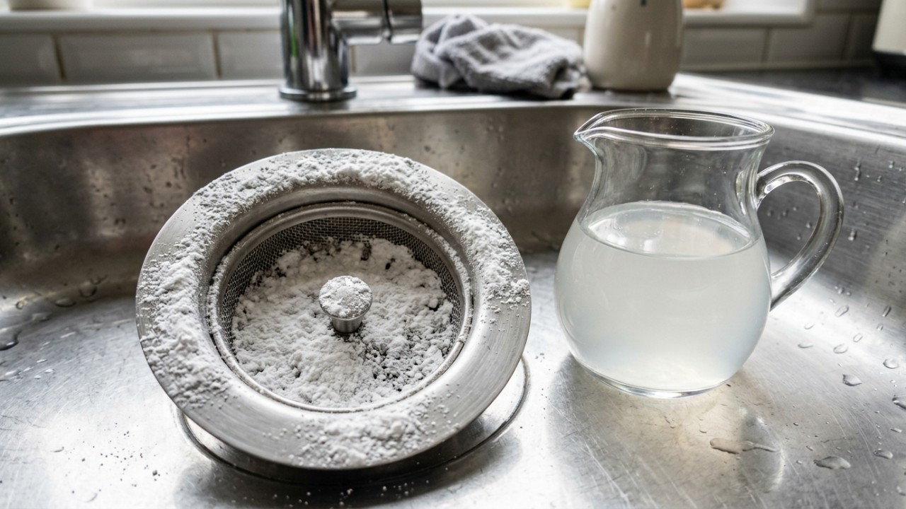 A aplicação periódica de bicarbonato preserva o bom fluxo do encanamento.
