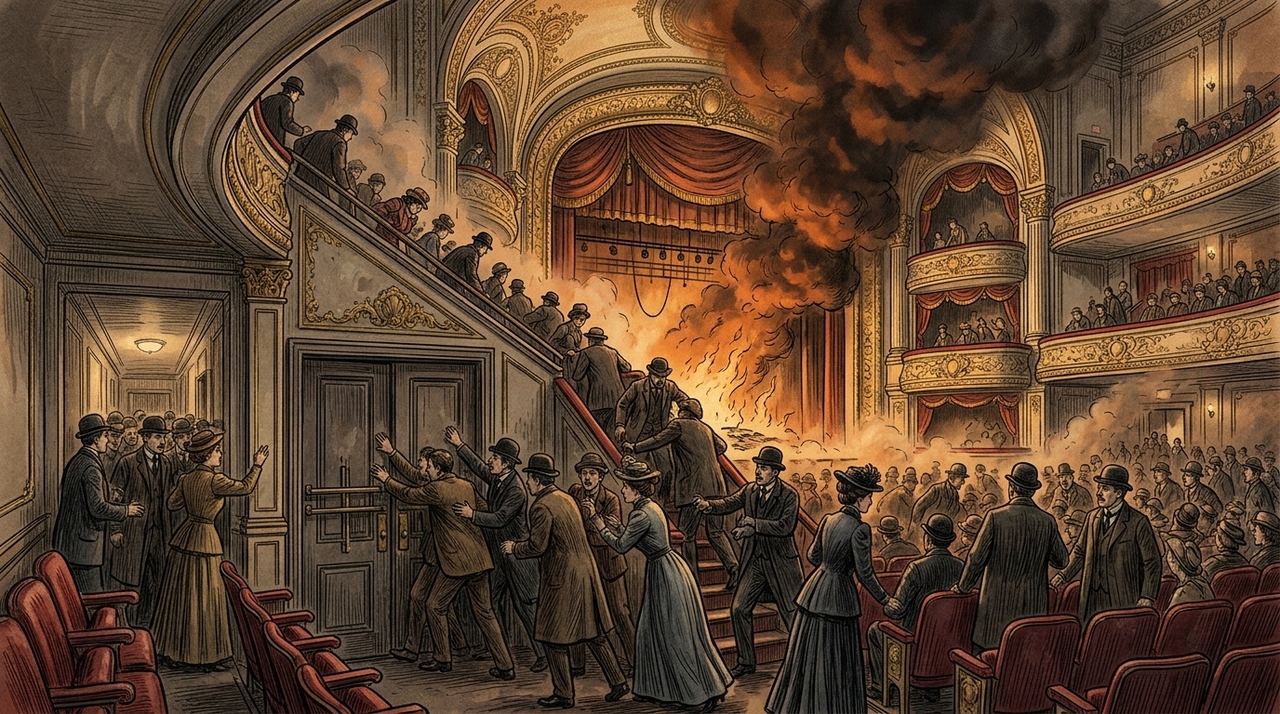 O Iroquois Theatre havia sido inaugurado em novembro de 1903 com uma imagem de modernidade e segurança