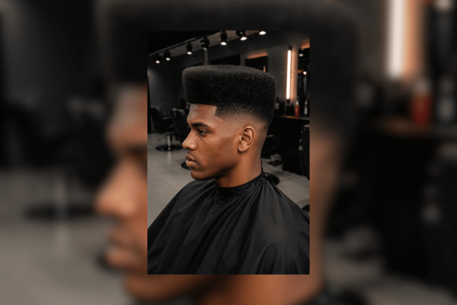 O flat top foi um ícone nos anos 80 e 90 e está de volta (Imagem: Divulgação | Barbearia Black Zone)