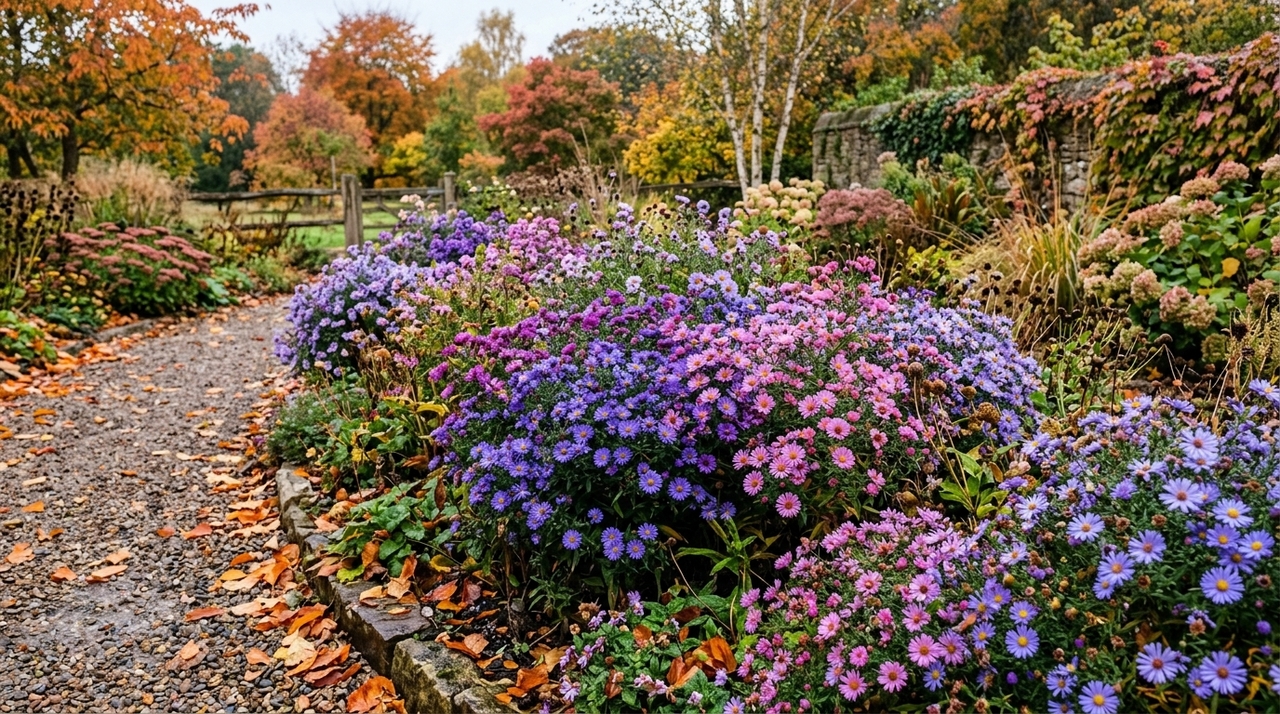 A áster se destaca no paisagismo por florescer justamente no período em que a maioria das flores perde o vigor