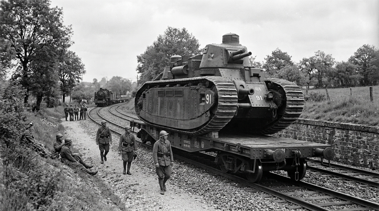 O projeto nasceu durante a Primeira Guerra Mundial, quando trincheiras largas, crateras e linhas fortificadas paralisavam os exércitos.