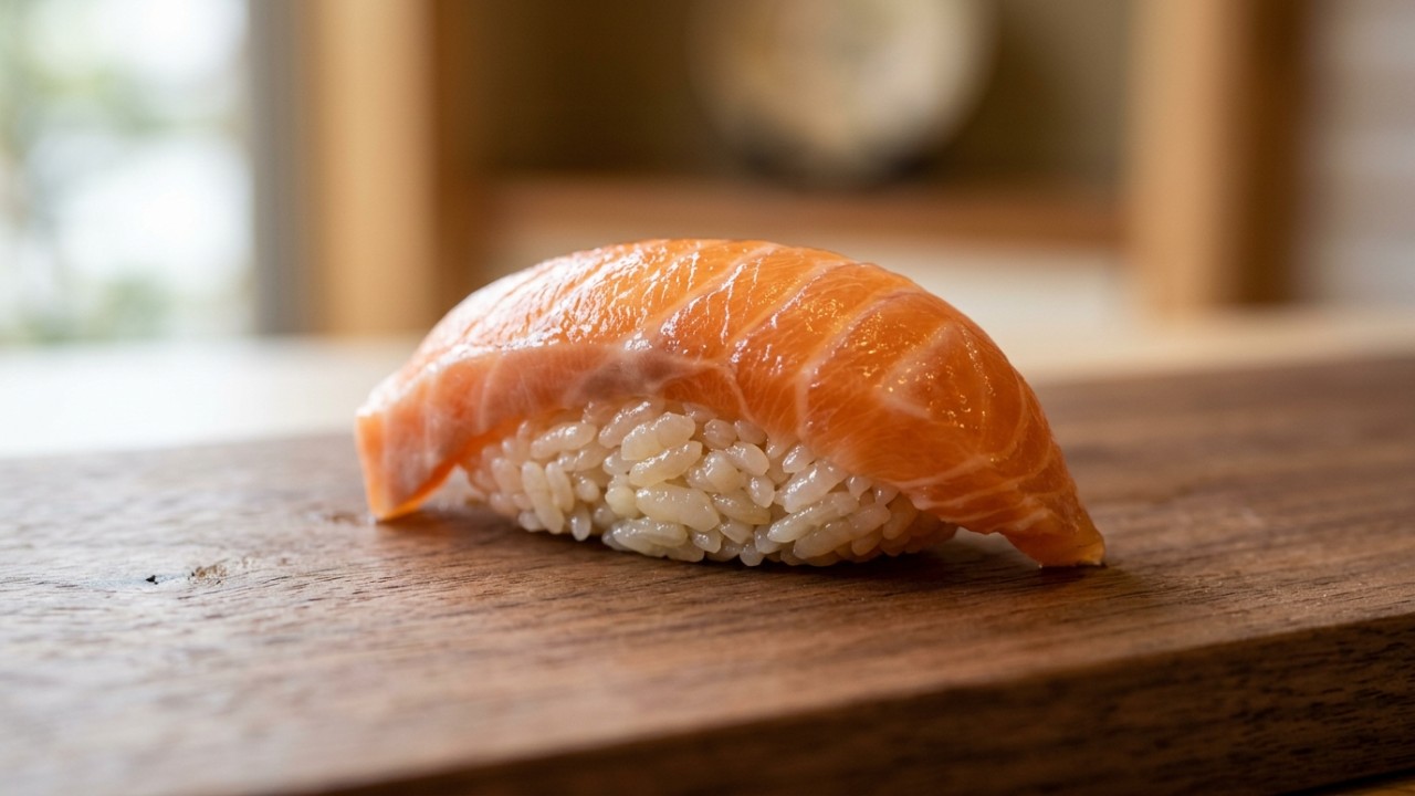 O frescor dos ingredientes e a precisão do corte valorizam cada peça de sushi.