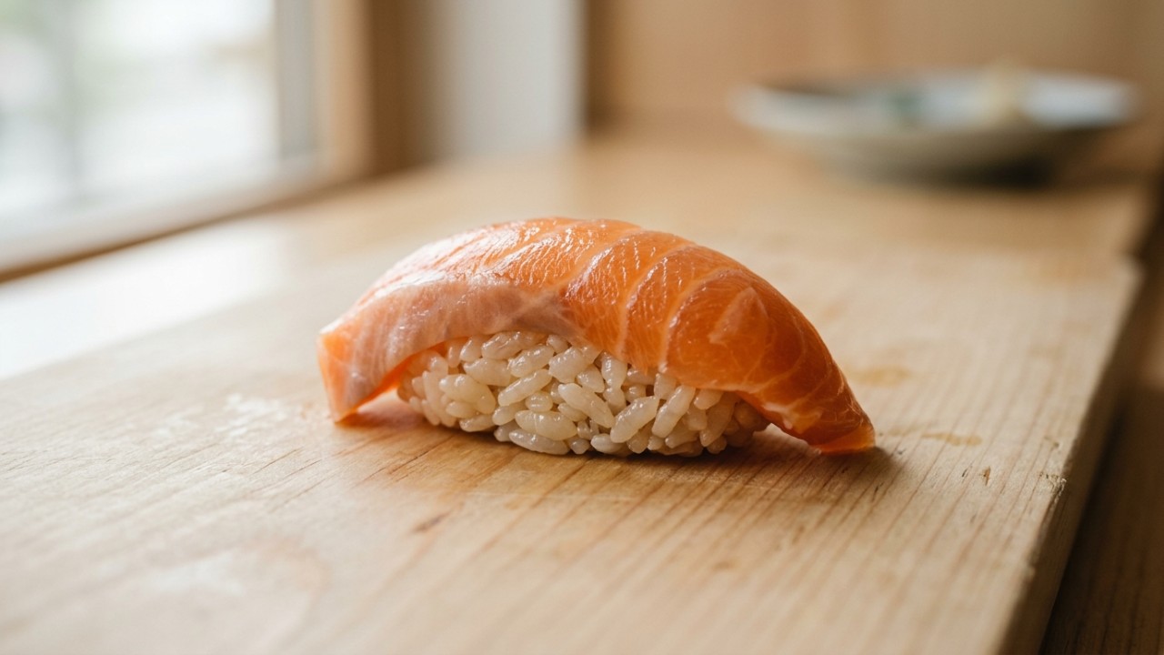 O uso moderado do shoyu preserva os sabores e as texturas do sushi tradicional.