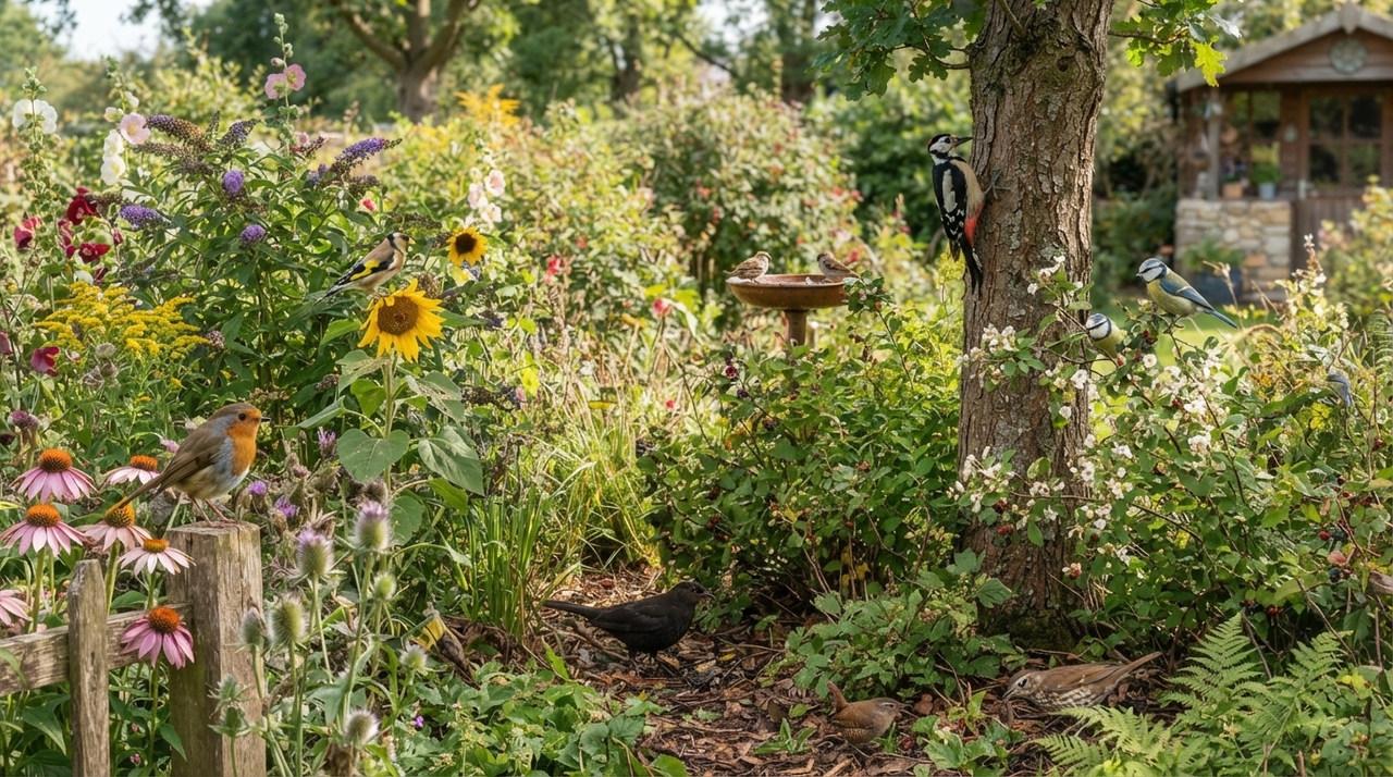 Jardins com plantas nativas tendem a oferecer mais recursos do que espaços formados apenas por gramado e espécies ornamentais sem frutos