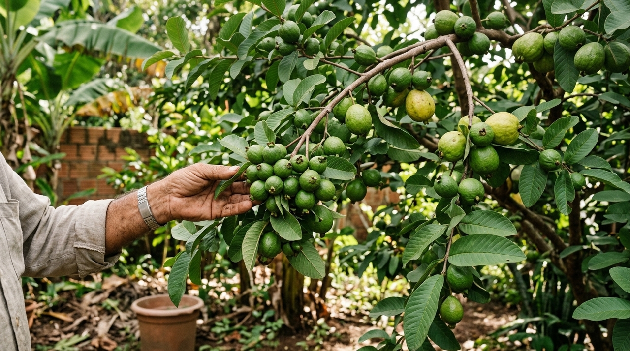 Cada fruto em formação depende dos recursos disponíveis na planta para crescer.