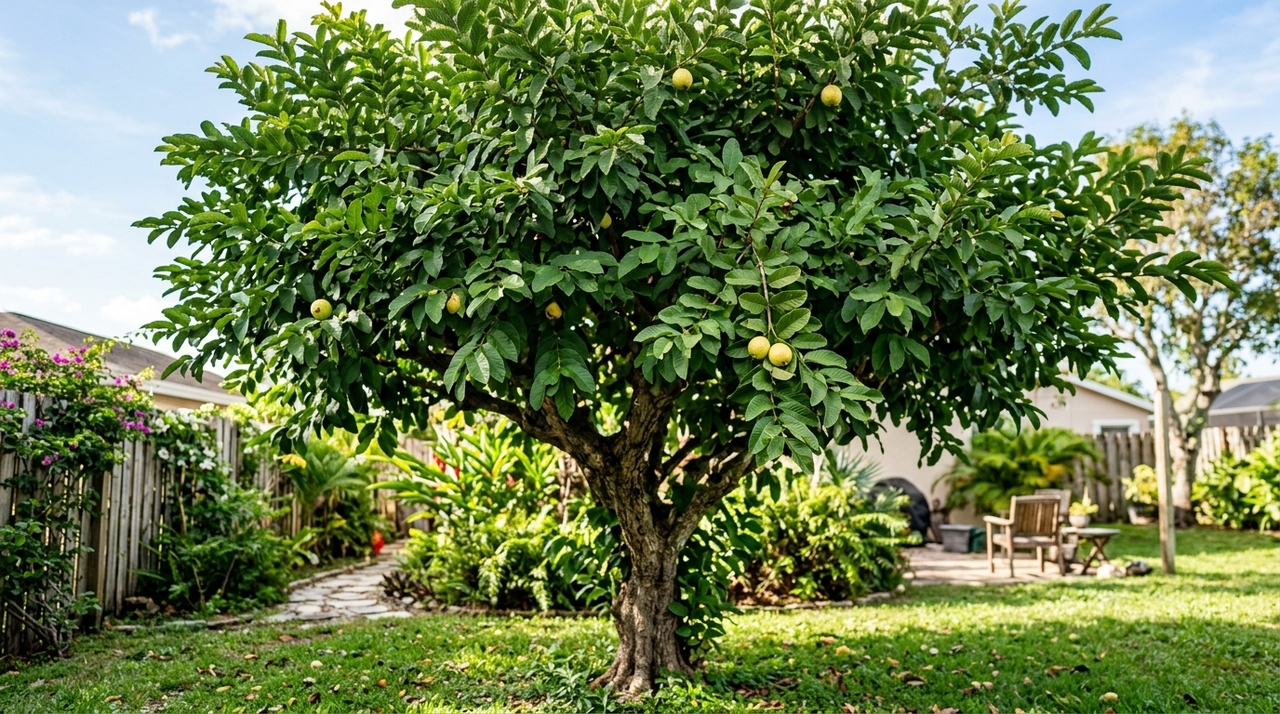 Folhas e ramos fazem parte do crescimento vegetativo da árvore, enquanto flores e frutos dependem de outras condições fisiológicas.