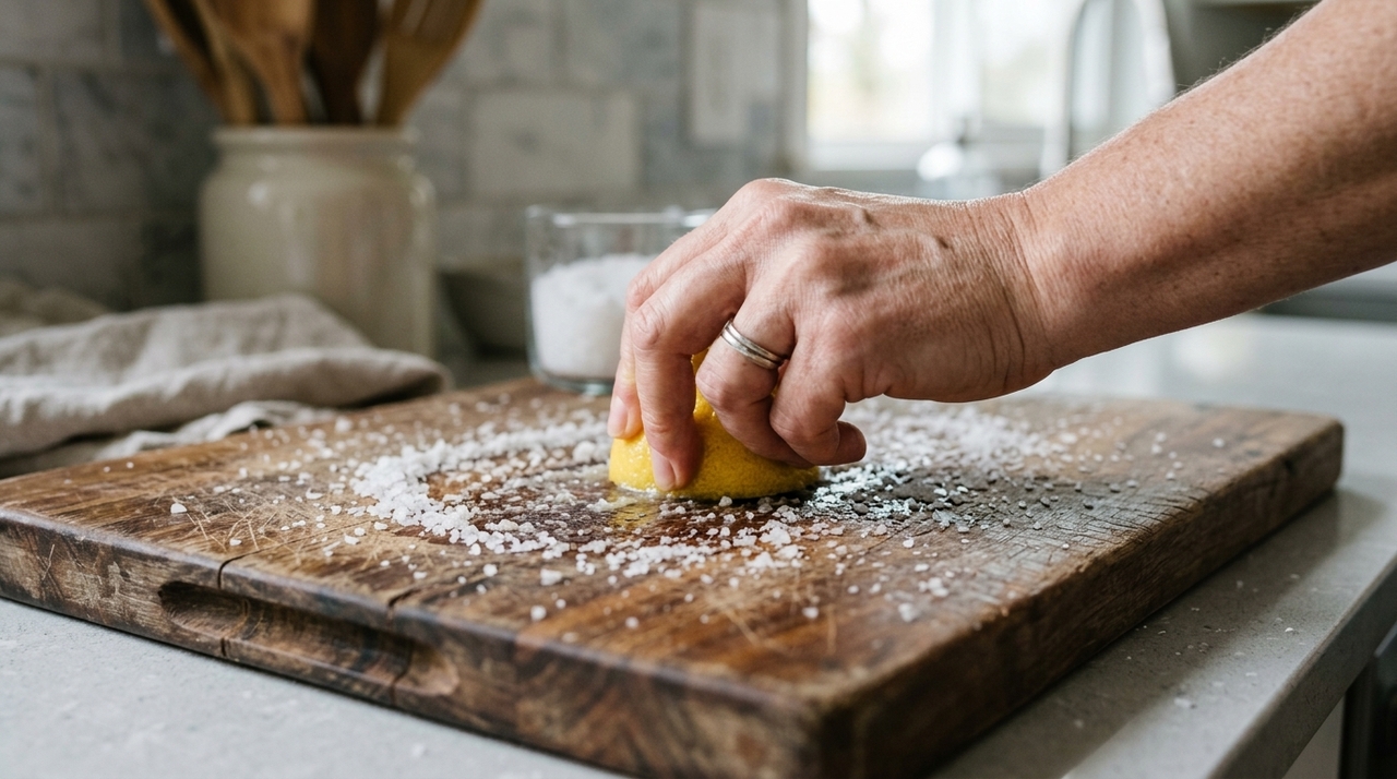 Durante o corte de carnes, vegetais e temperos, pequenas partículas alimentares penetram nos poros do material.