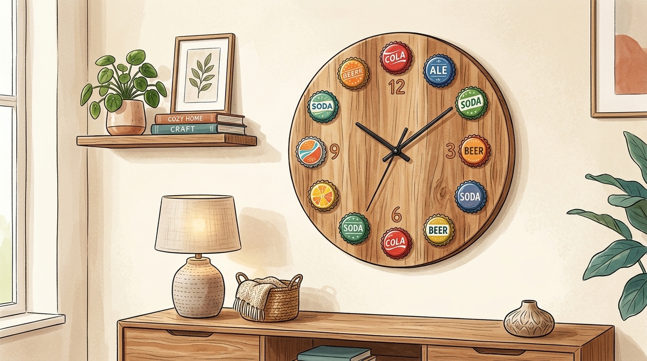 O relógio decorativo mantém a função tradicional de indicar o horário, mas com foco ampliado no visual.