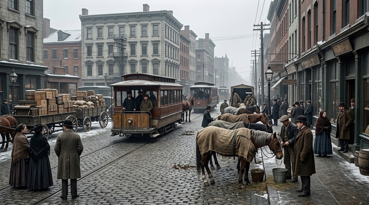 A epidemia começou na região de Toronto no segundo semestre de 1872 e avançou rapidamente por centros urbanos da América do Norte.