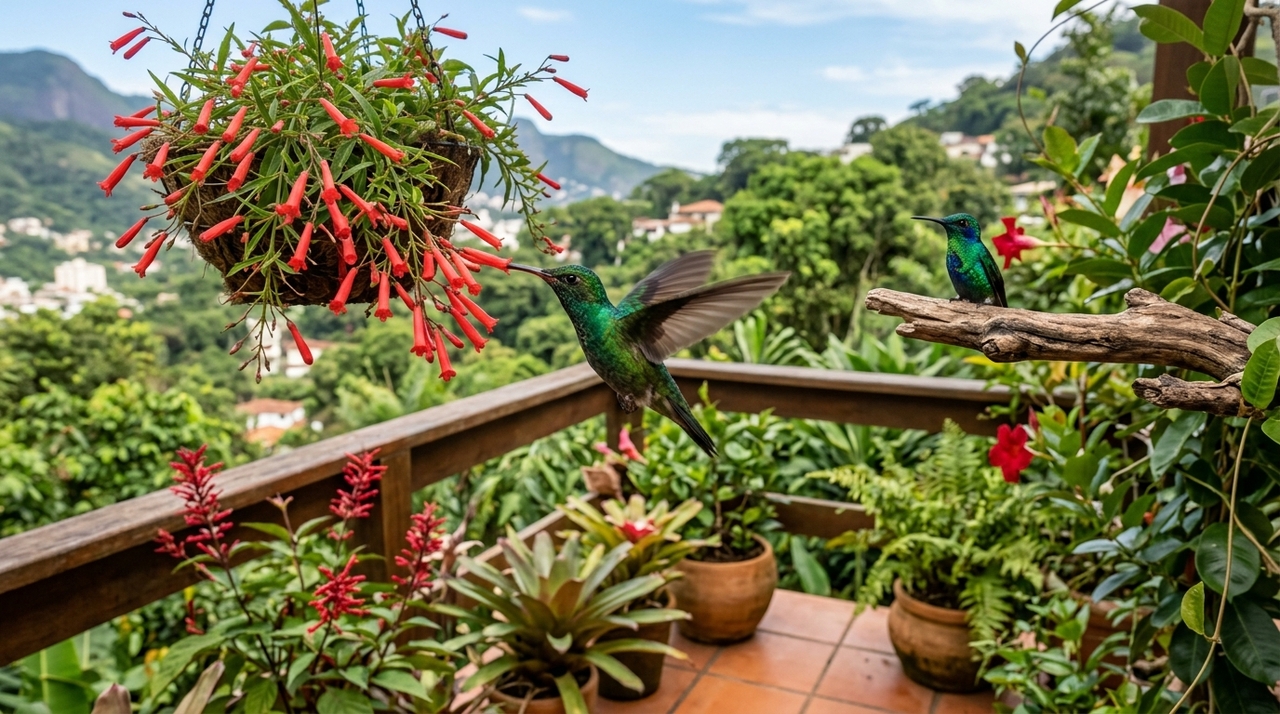 O cultivo de flores tubulares nativas é a maneira mais natural de oferecer alimento.