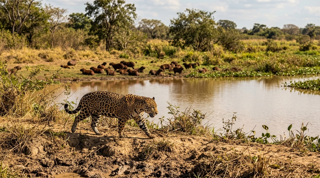 As variações sazonais exigem estratégias refinadas de sobrevivência para cada habitante da região alagada