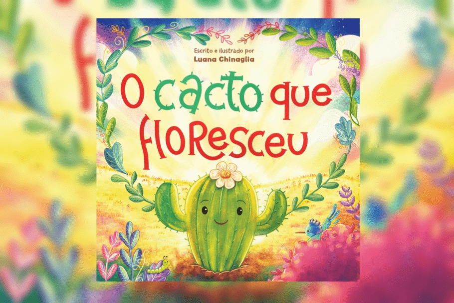 Em “O cacto que floresceu”, Cacá aprende a reconhecer seu próprio valor depois de ser rejeitado por ser diferente (Imagem: Reprodução digital | Editora Mundo Cristão)