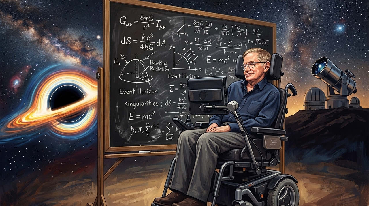 Hawking observava que uma pessoa vive durante um intervalo muito pequeno quando comparado à história do cosmos.