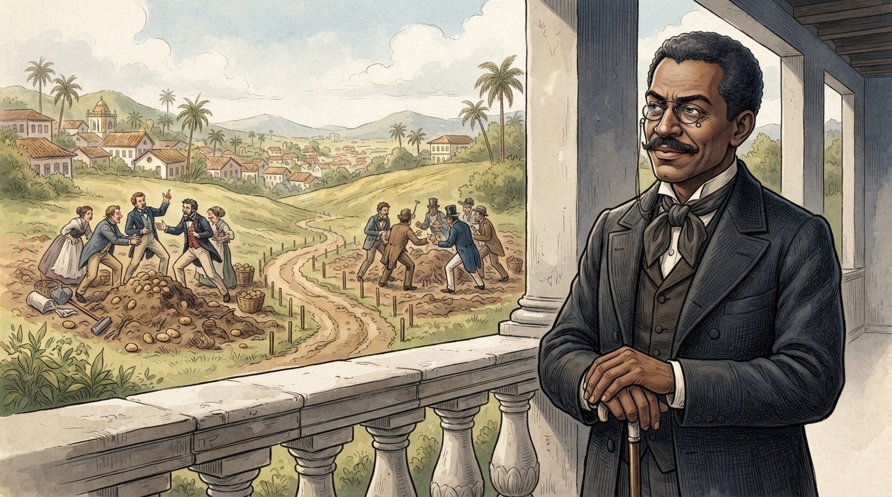 No clássico romance Quincas Borba, o personagem principal apresenta uma filosofia peculiar denominada Humanitismo para justificar os conflitos.