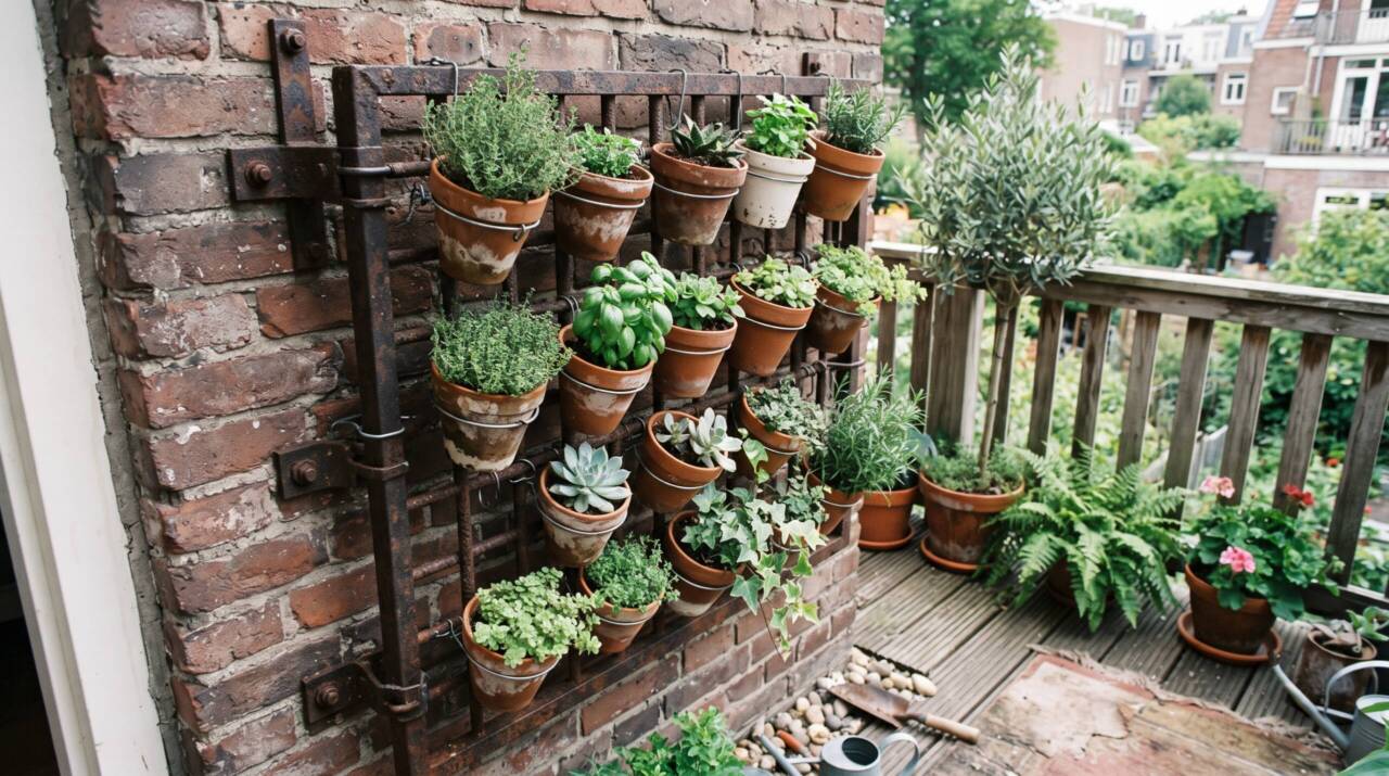 Quer criar um suporte vertical para plantas? Veja como reaproveitar uma grelha antiga e quais cuidados tomar com ferrugem, peso e fixação.