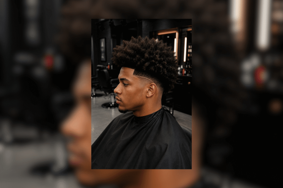 O midi fade com freestyle apresenta um degradê médio (Imagem: Divulgação | Barbearia Black Zone)