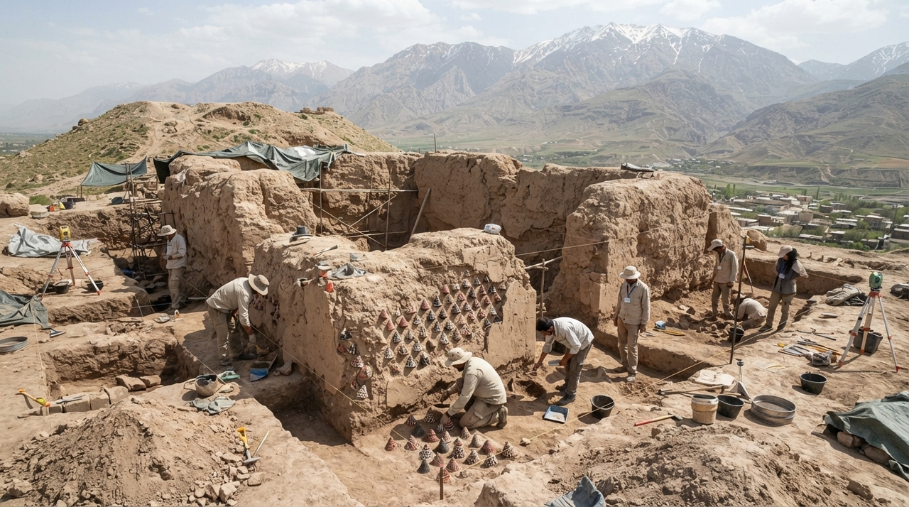 A estrutura foi identificada durante a campanha arqueológica de 2025 na parte mais elevada do sítio de Kani Shaie, na província de Sulaymaniyah