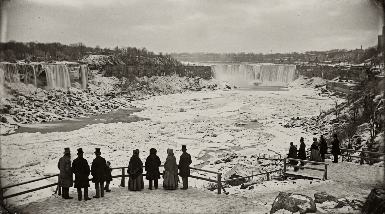 Como o rio Niágara transporta a água do lago Erie em direção às cataratas, o efeito apareceu rapidamente rio abaixo.