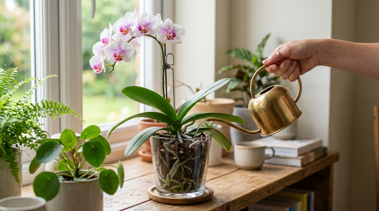 A maioria das orquídeas de casa, sobretudo as epífitas, possui raízes cobertas por um tecido esponjoso chamado velame.