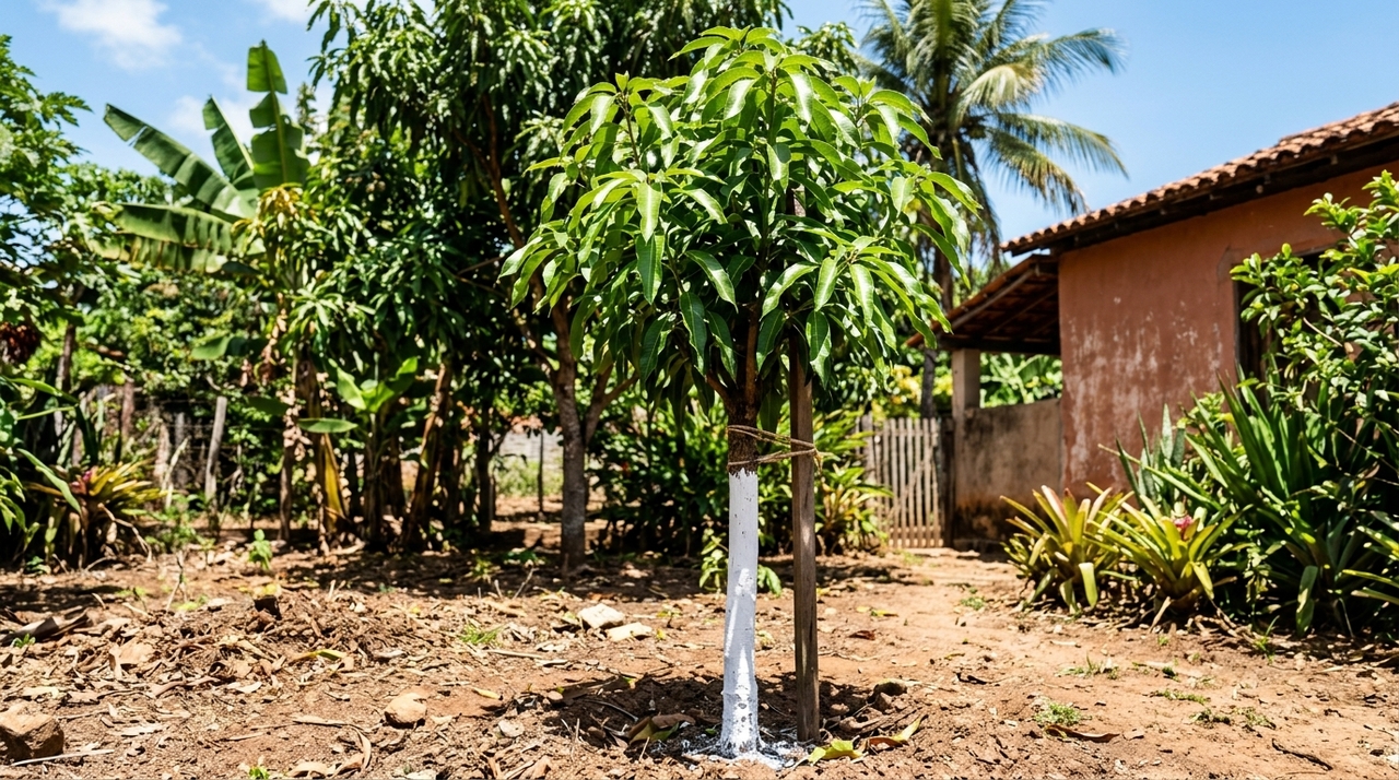 A cal hidratada deve ser preparada em uma solução apropriada para uso no tronco, sem formar uma camada excessivamente grossa