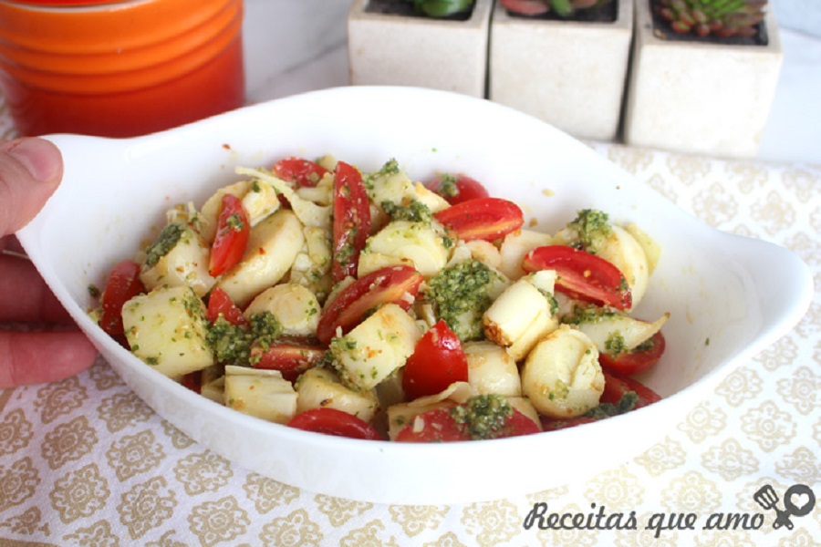Aprenda a fazer palmito caprese