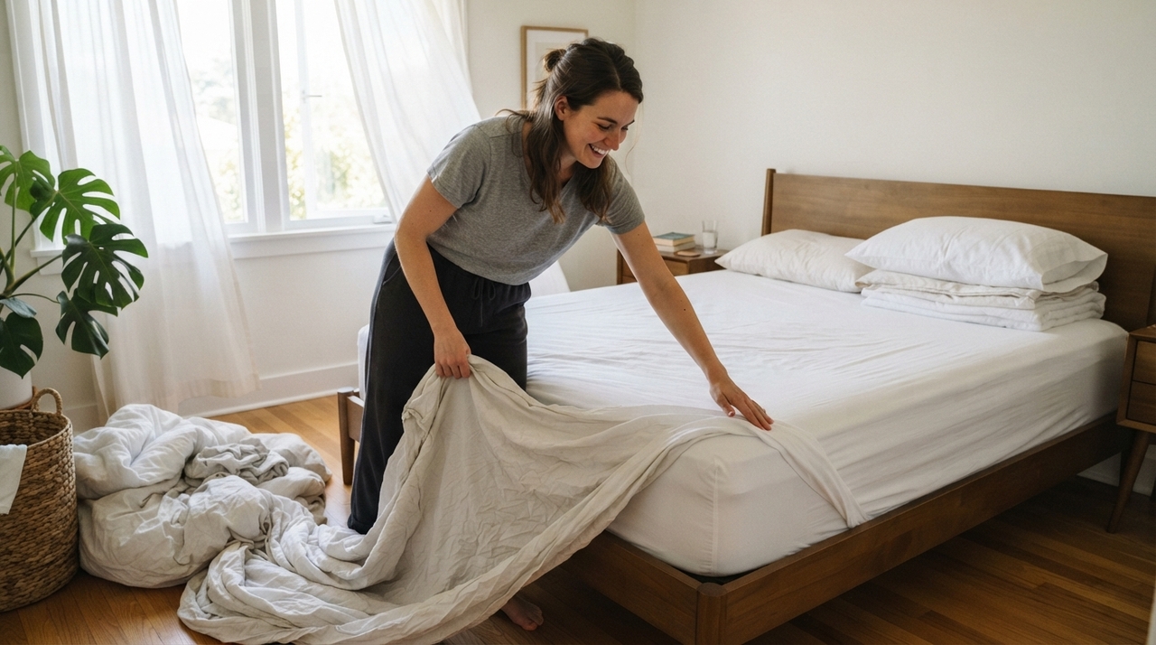 Lençóis e fronhas devem ser lavados com detergente adequado e completamente secos antes de voltar para a cama ou para o armário
