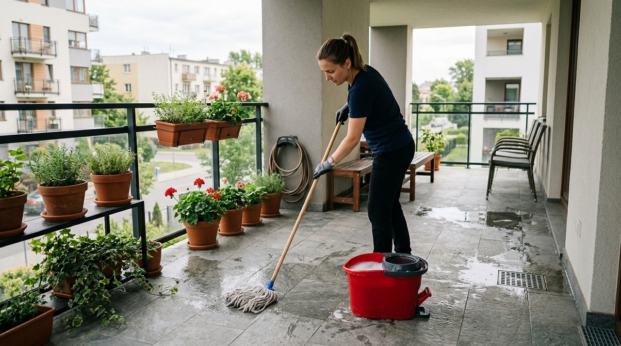 A água não danifica automaticamente uma varanda preparada para áreas externas.