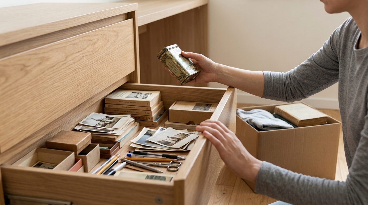 Uma das ideias centrais do döstädning é observar cada item e perguntar se outra pessoa teria uso ou alegria com ele.