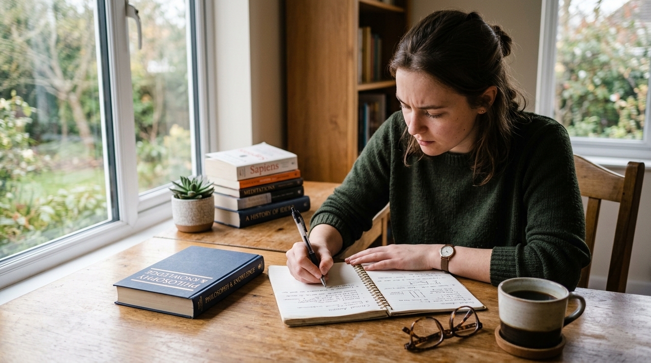 Durante a leitura, o raciocínio segue um caminho previamente construído pelo autor.
