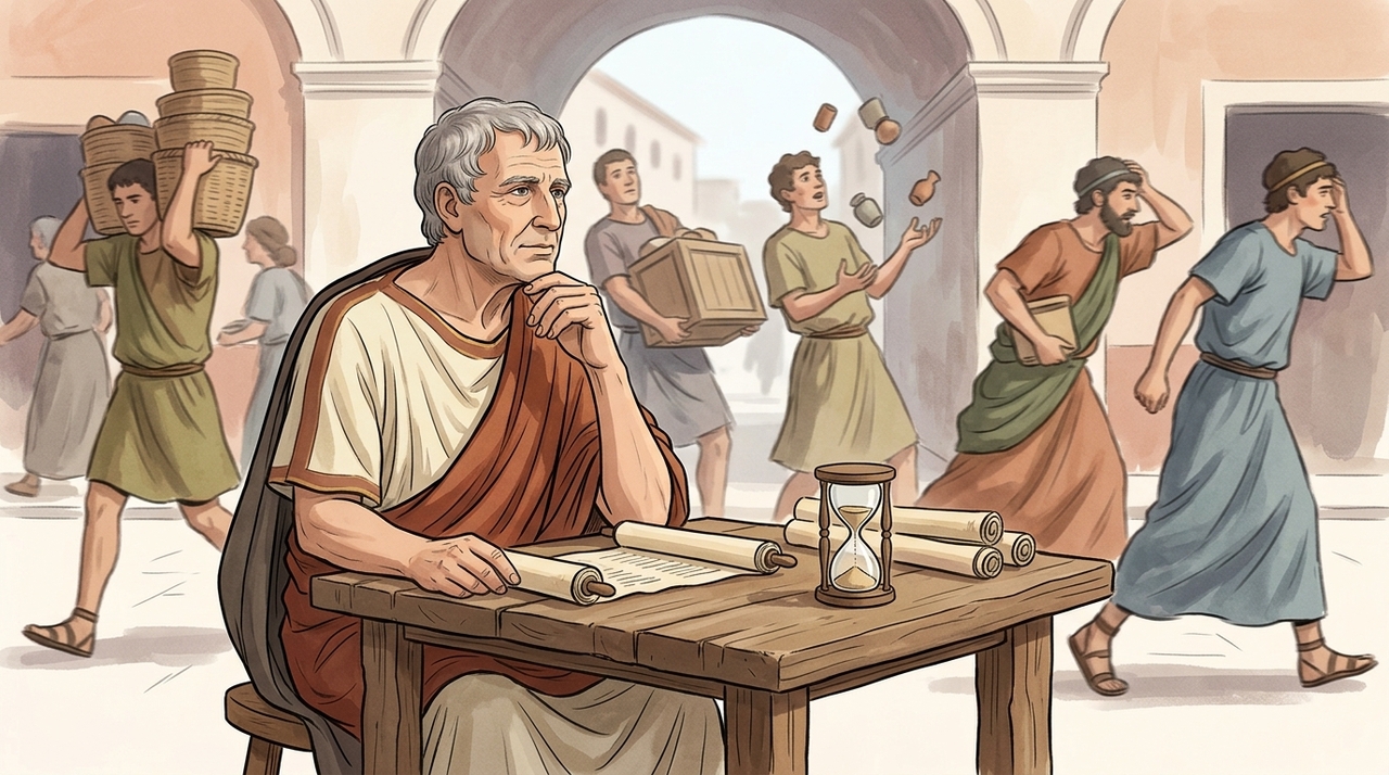 O filósofo estoico Sêneca alertava que as pessoas costumam proteger o dinheiro com avareza, mas compartilham as horas de maneira descuidada.