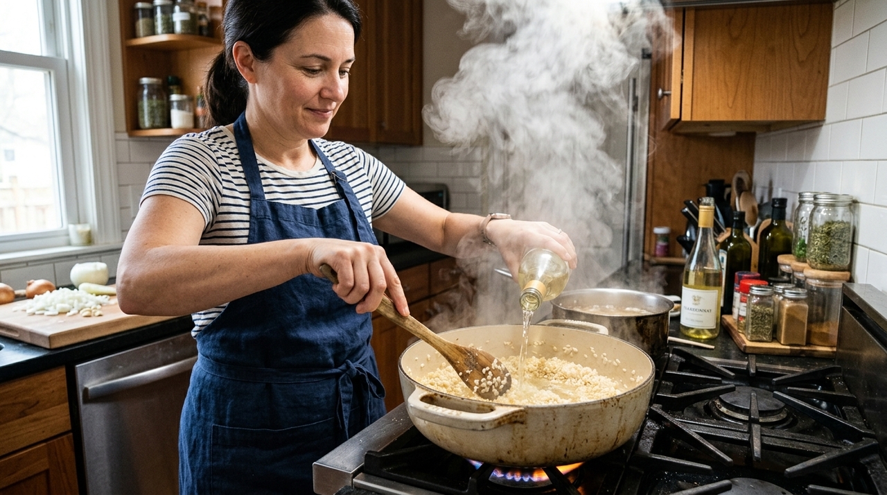 O cozinheiro deve observar o som e o aroma da panela.