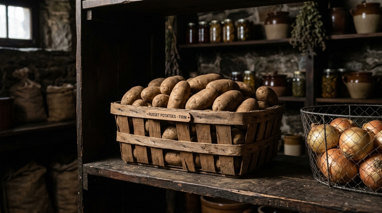 Batatas e cebolas liberam umidade e compostos voláteis durante o armazenamento.