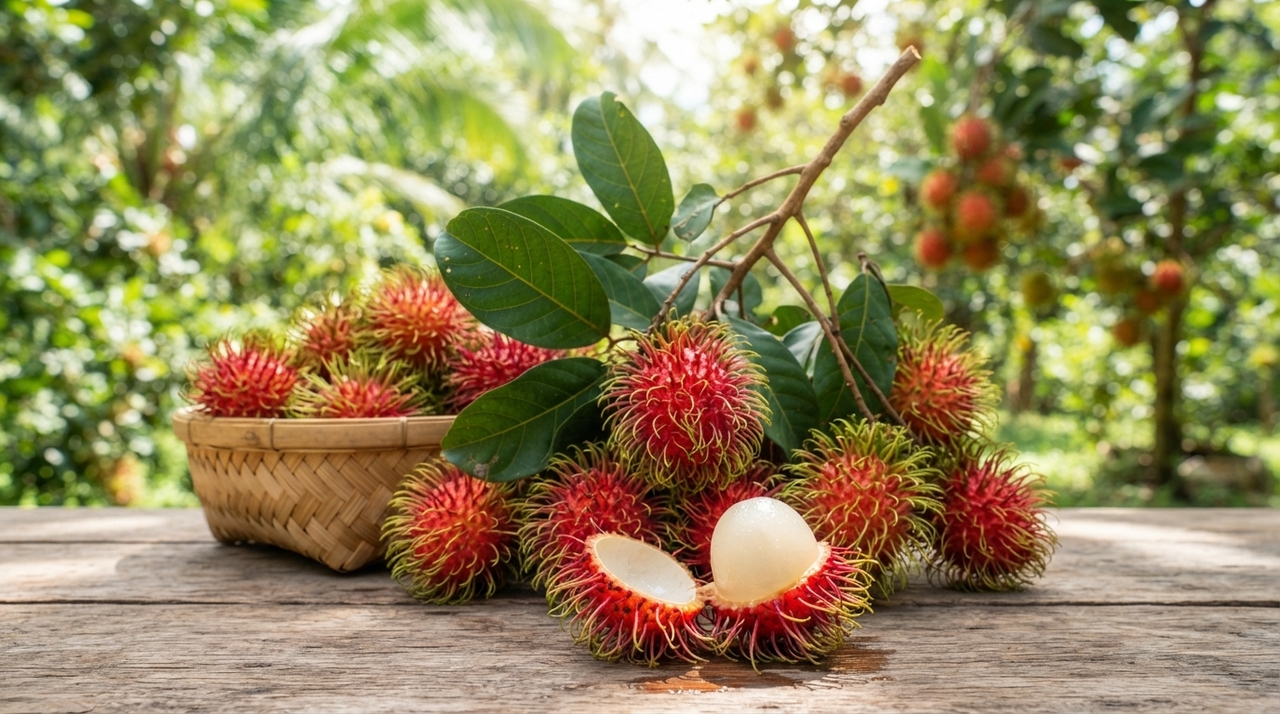 Pertencente à família botânica Sapindaceae, essa planta tropical é nativa do Sudeste Asiático, onde faz parte dos hábitos alimentares locais.