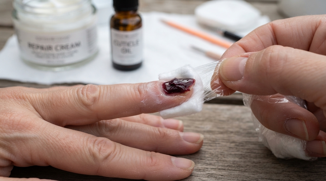 A vedação mantém o algodão em contato constante com o revestimento em gel e reduz a evaporação e o gotejamento do solvente durante o período de pausa.