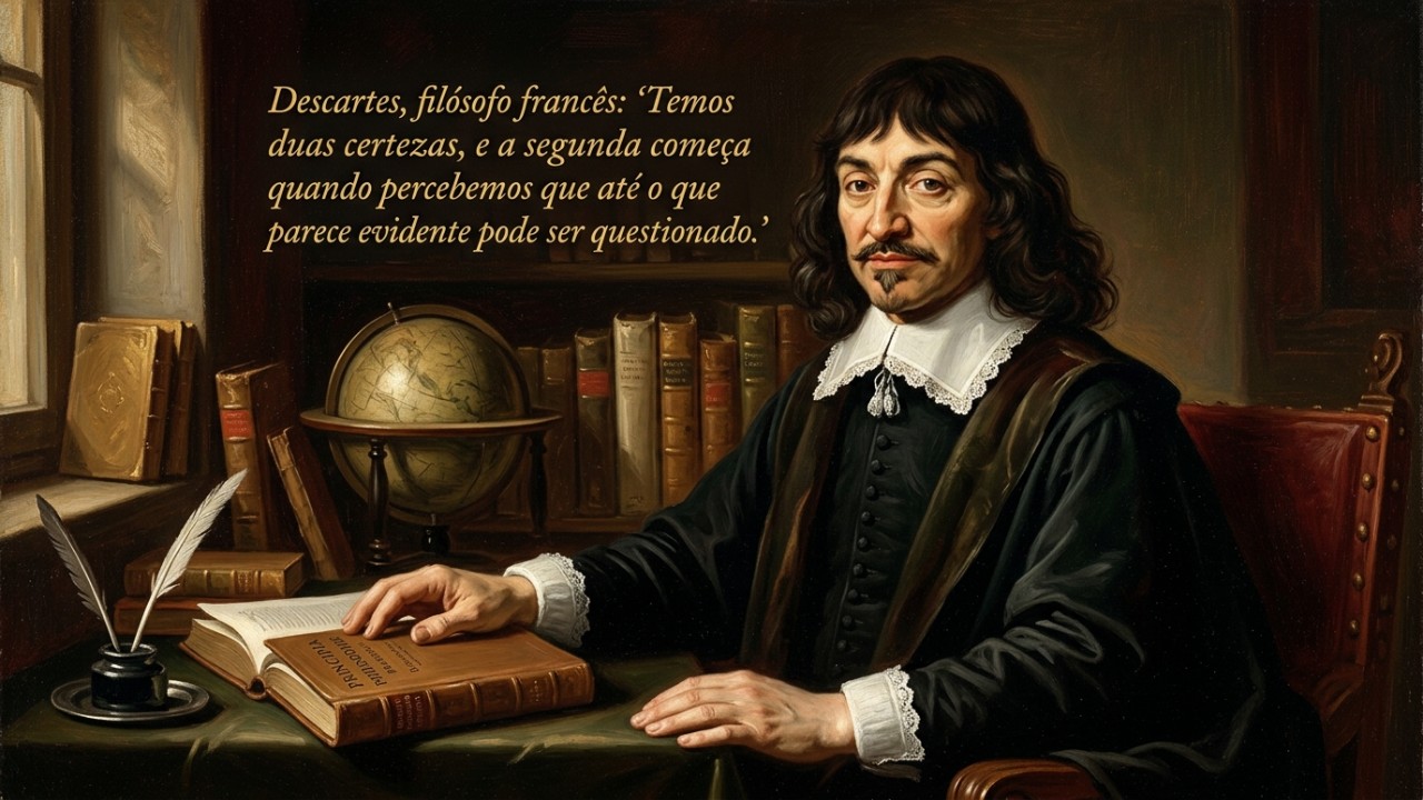 A dúvida metódica é o primeiro passo para construir um conhecimento sólido e livre de ilusões.