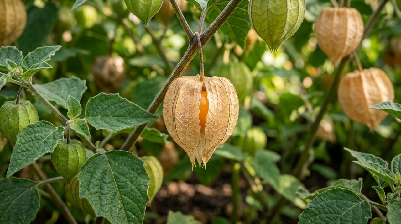 A physalis pertence à família Solanaceae, a mesma que inclui espécies como tomate e pimentas.