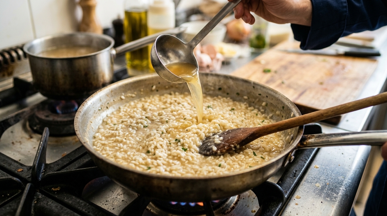 O cozinheiro deve observar o som e o aroma da panela.