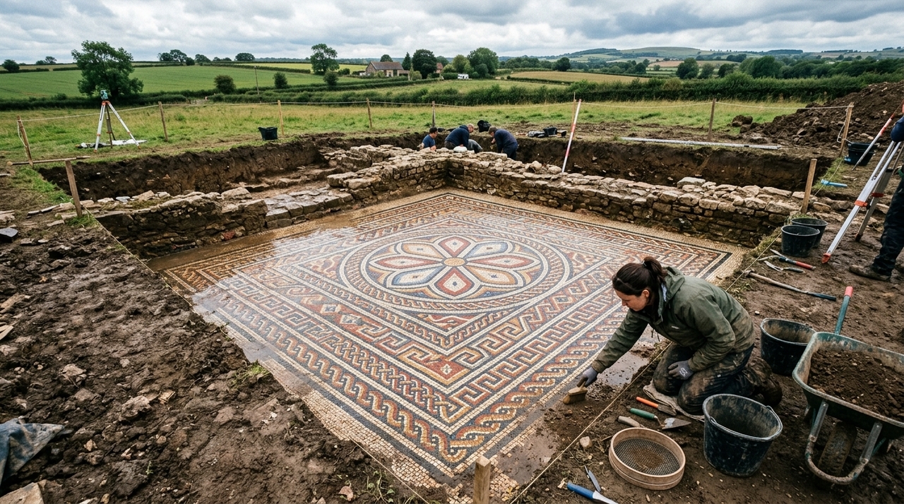John Hill vasculhava um campo com detector de metais quando encontrou uma moeda da época romana.