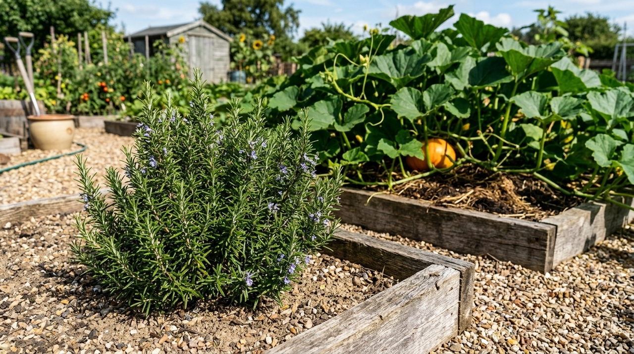 Escolha uma área que receba pelo menos seis horas de sol direto e não acumule água após a chuva