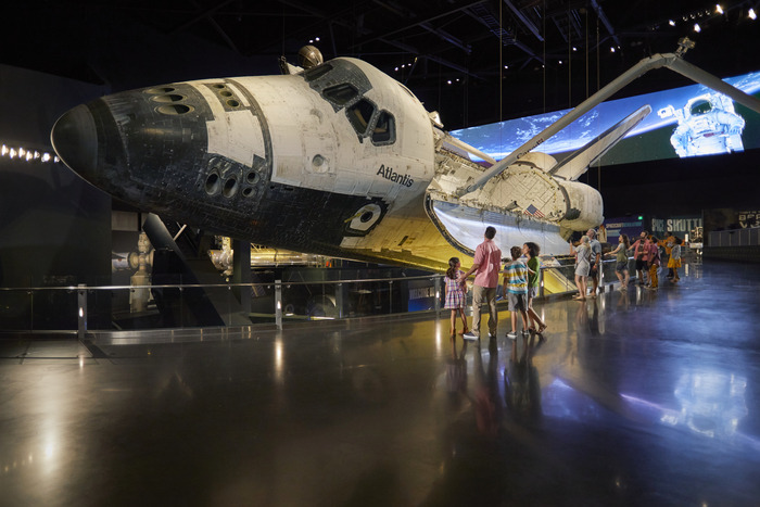 Uma das atrações do Kennedy Space Center  é o ônibus espacial Atlantis
