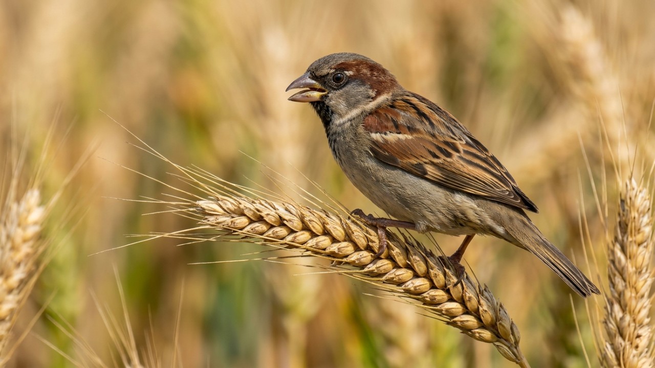 O descontrole populacional de aves exóticas causou prejuízos graves às lavouras locais.